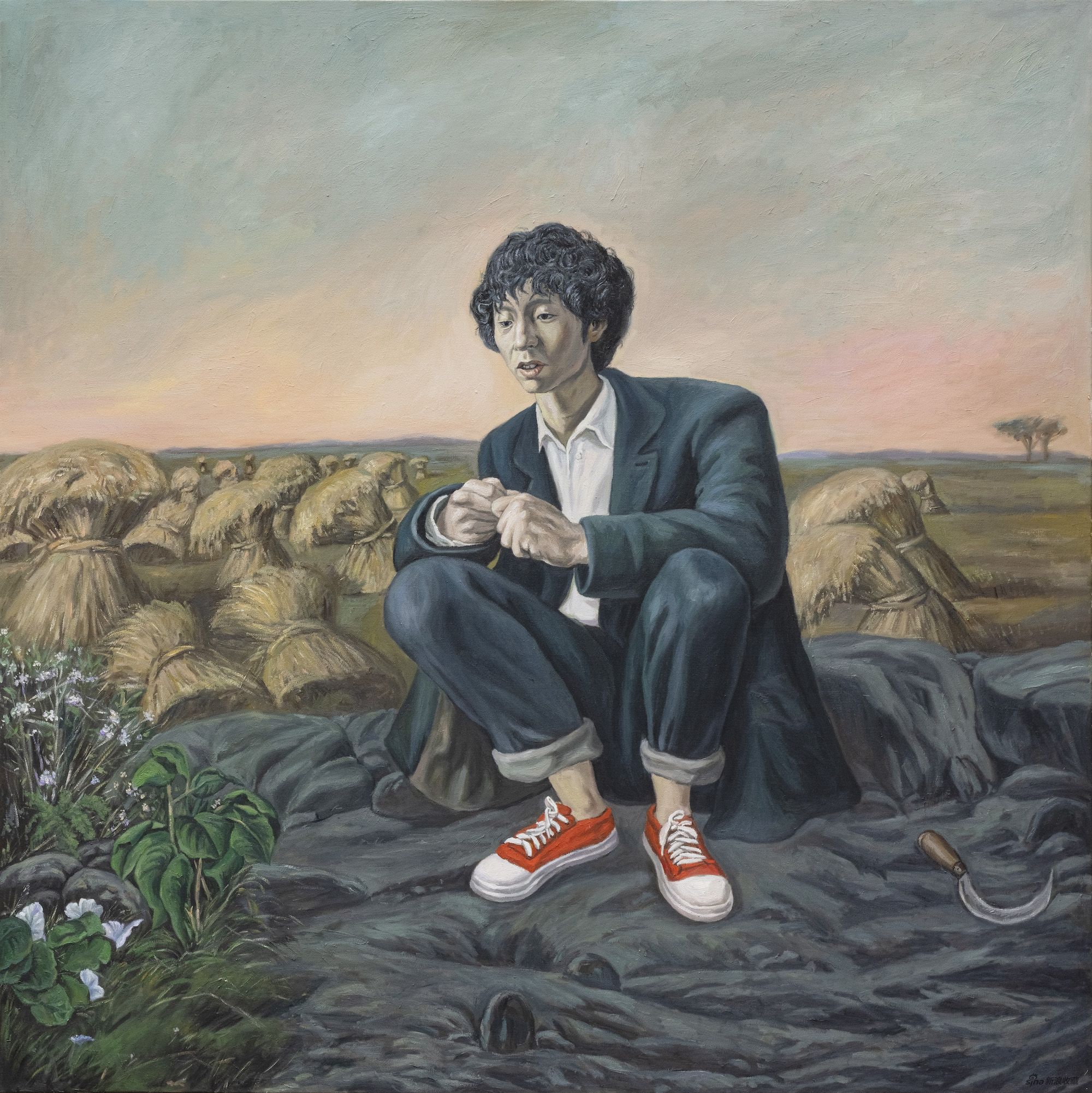 《庞·麦郎》,布面油画,160×160cm,2022