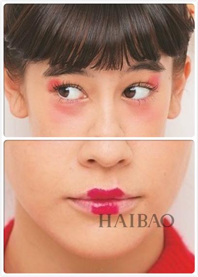 妆容的重点当然是眼妆和唇妆.