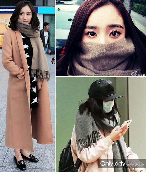 杨幂最爱羊绒围巾