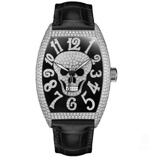 franck muller 法穆兰gothique腕表钻石和骷髅总是相辅相成的,这款