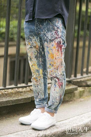 涂鸦牛仔裤