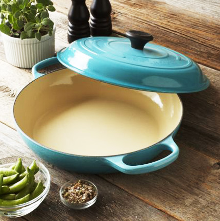 加勒比海色的平底锅