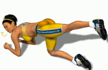 瘦腿动作4：跪撑后抬腿