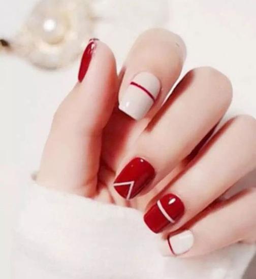 春节就画这15款大红色美甲红红火火过大年