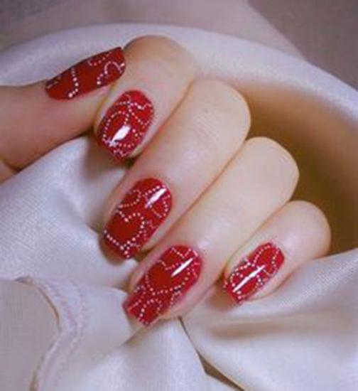 春节就画这15款大红色美甲红红火火过大年