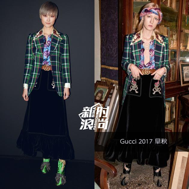 李宇春身着Gucci 2017早秋系列