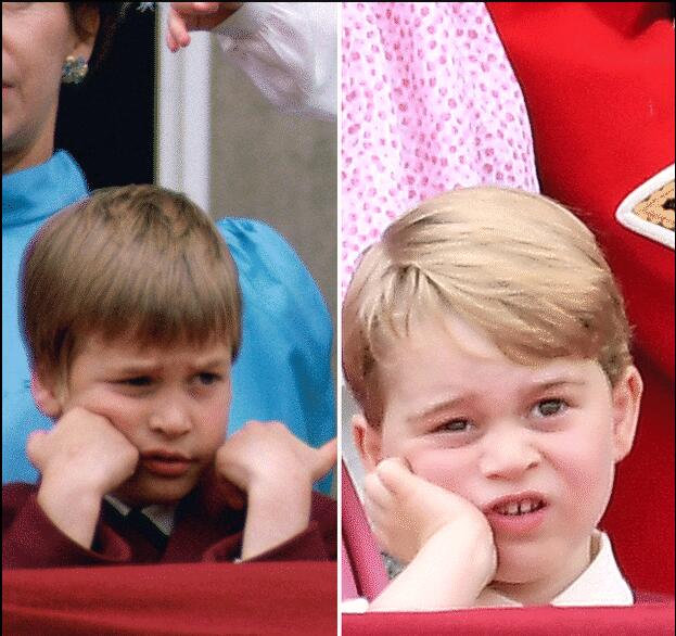 （左）1988年观看皇家空军表演时的威廉王子（右）2017 