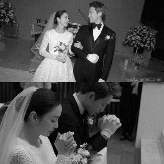 Rain和金泰希婚礼图片来源自微博@热门剧速递