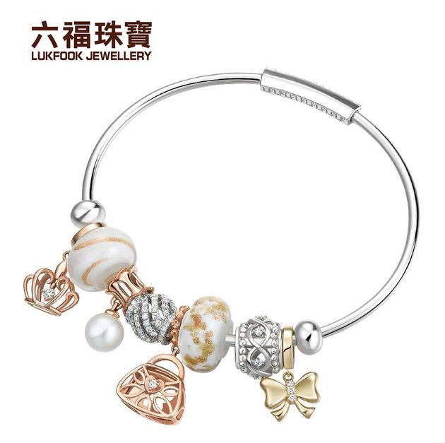 六福珠宝「Dear Q」系列甜美俏丽18K金钻石串饰
