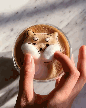 动态立体拉花 每一杯都让人感到幸福治愈|拉花|咖啡|奶泡_新浪时尚