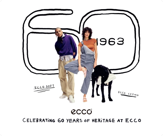ECCO SOFT 60柔酷60周年系列 （左），ECCO COZMO 60科摩60周年系列（右）