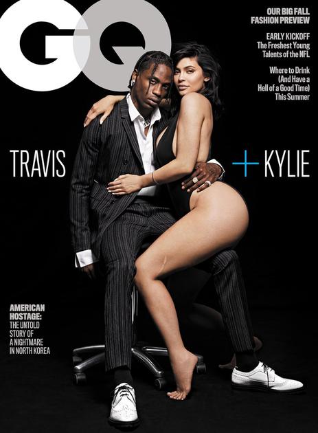  Travis Scott 与 Kylie Jenner 日前一同登上了《GQ》的八月刊封面