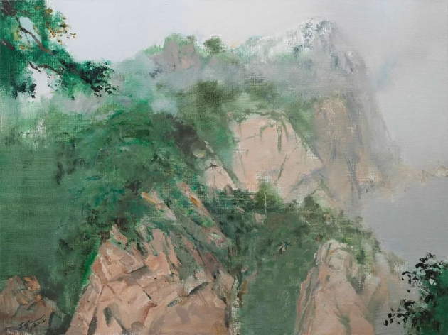 徐里 《黄山绿峰》 90×120cm 2012年 油画
