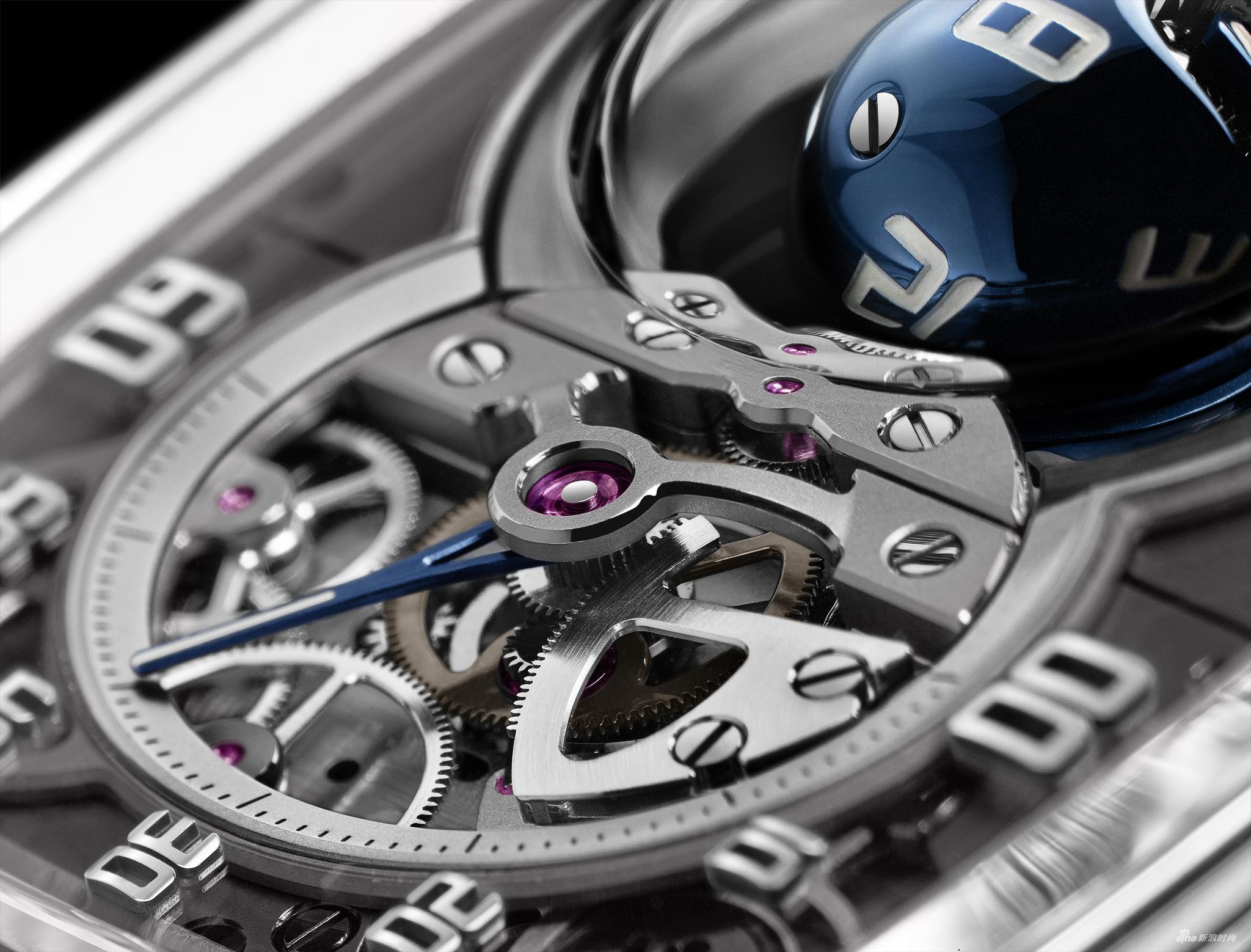 hautlence豪朗时hlspherical球体翻时腕表瞬时跳翻时间新维度