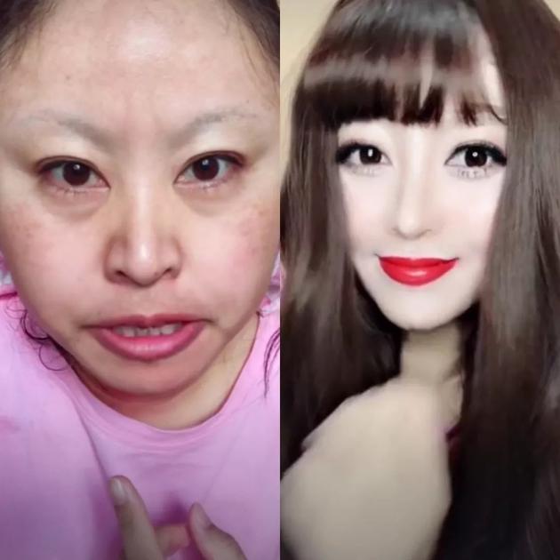 网上爆火的 逆天化妆术 千万别盲目跟风 手机新浪网