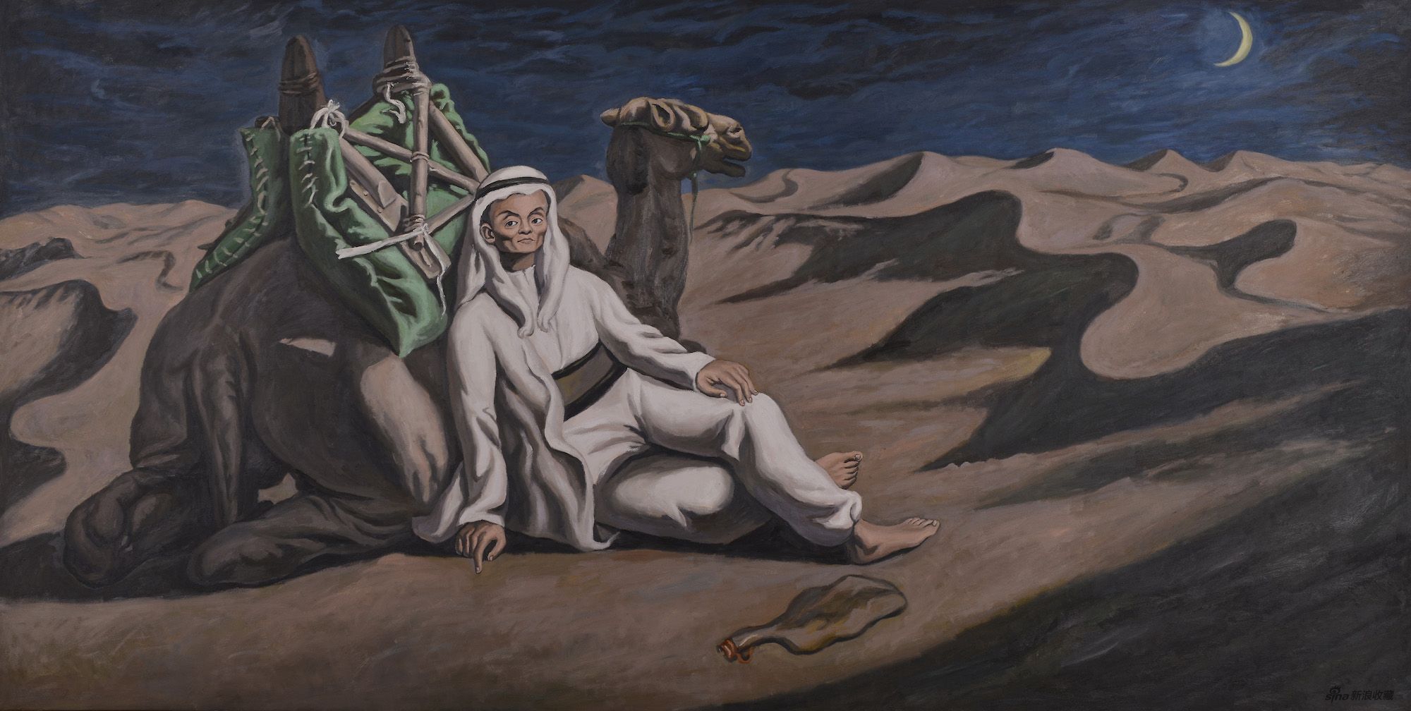 《阿里巴巴 2》，布面油画，170×335 cm，2016