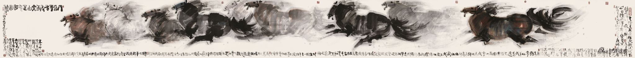 绘画：《丙申年右丞相文山正气歌图》，122x1439cm，2016年