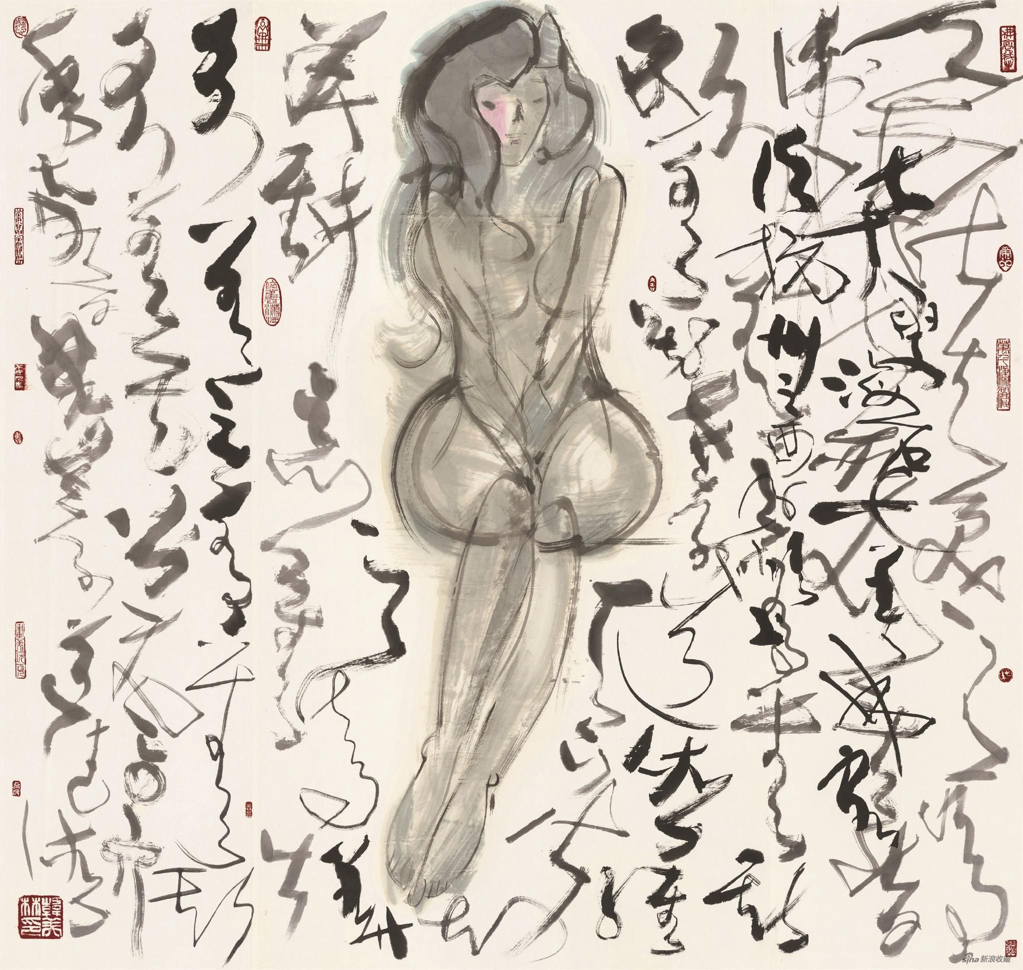 绘画：《人体》 ，180x190cm，2014年