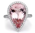 Tiffany & Co. 蒂芙尼铂金镶嵌摩根石与钻石戒指