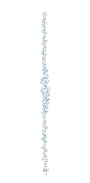 海瑞温斯顿绚漪锦簇Sparkling Cluster系列钻石手链，总重约10.15克拉