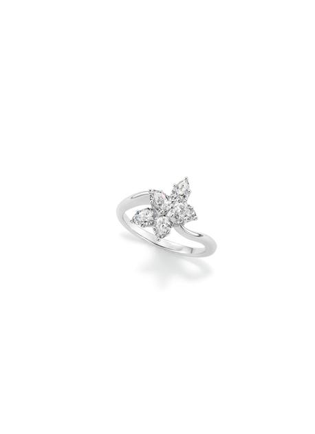 海瑞温斯顿经典锦簇Winston Cluster系列钻石戒指，总重约3.92克拉