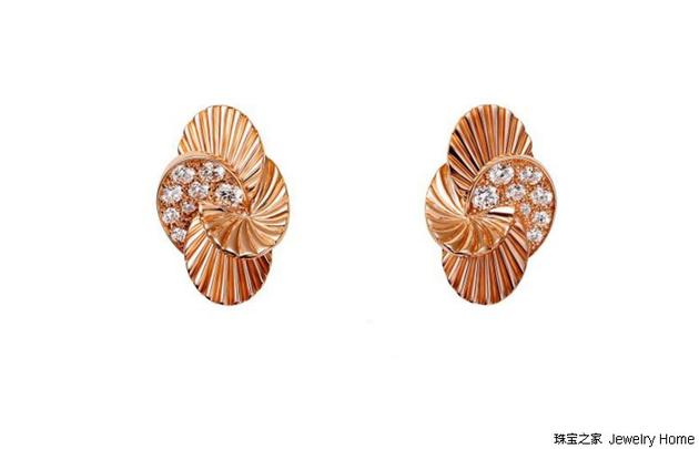 Cartier 卡地亚 PARIS NOUVELLE VAGUE系列 18K玫瑰金钻石耳环