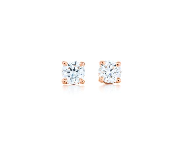 （相似款）Tiffany & Co. 蒂芙尼18K玫瑰金镶钻耳钉