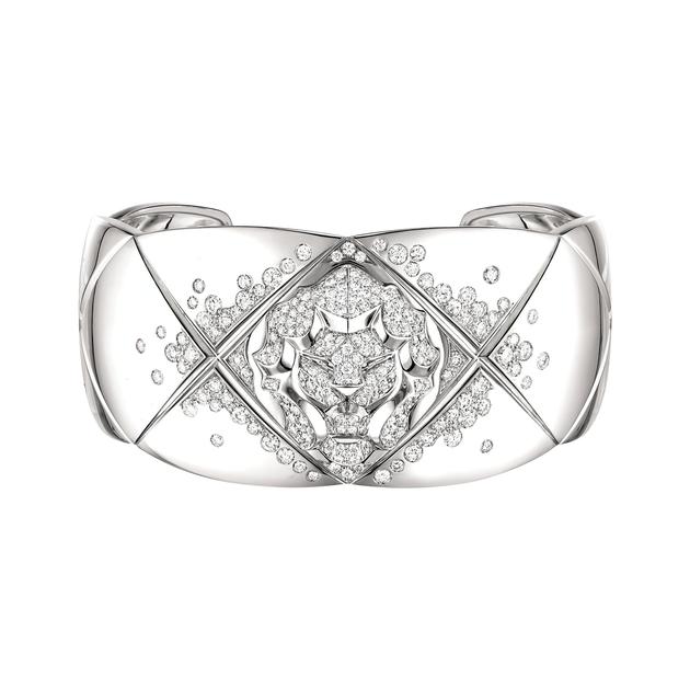 香奈儿高级珠宝COCO CRUSH系列白18K金镶钻铐式手镯 ￥233,200