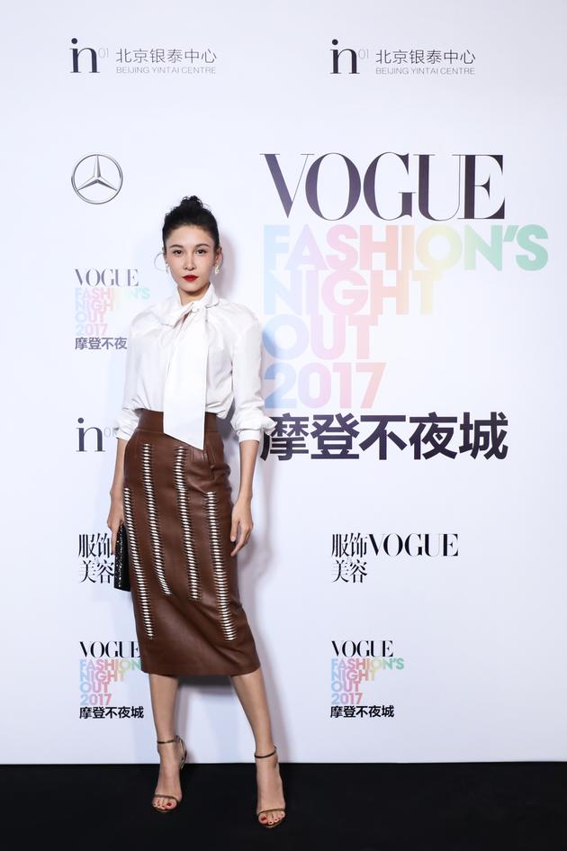 张蓝心出席2017 vogue fno开幕仪式