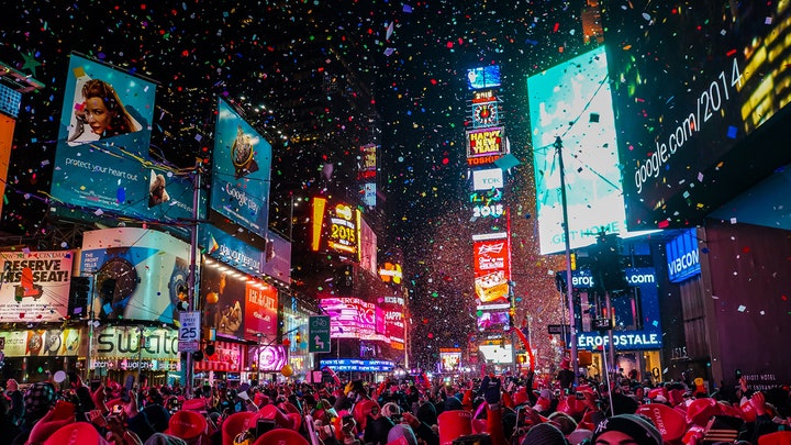 纽约往年的新年庆祝