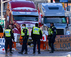 司机抗议示威 加拿大渥太华进入紧急状态