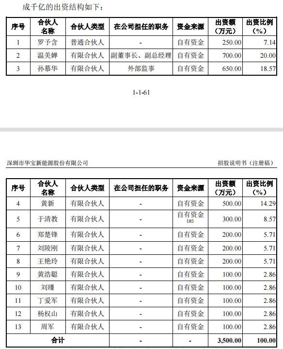 來源：華寶新能源招股書