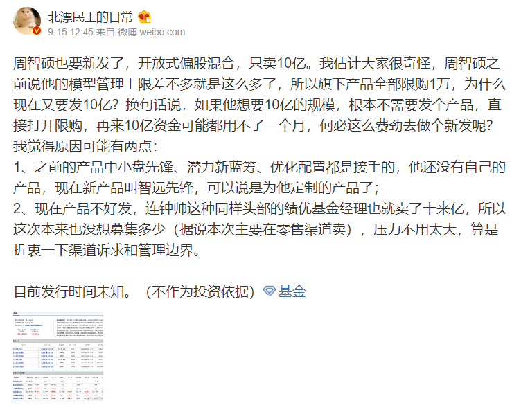渠道“淫威”下的新基金？建信基金周智硕老产品限购 单开账户募资金上限10亿