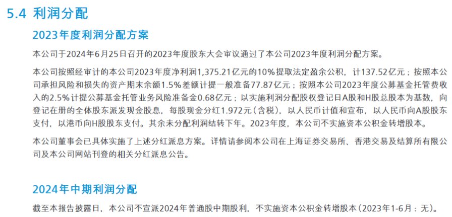 招商银行今日发布半年报 不进行2024年中期分红