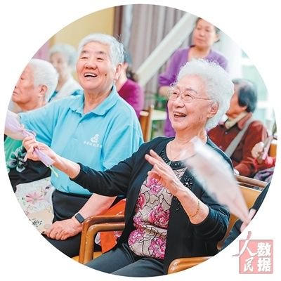 大家的家·北京朝阳城心社区内，老人参加社区活动。大家保险供图