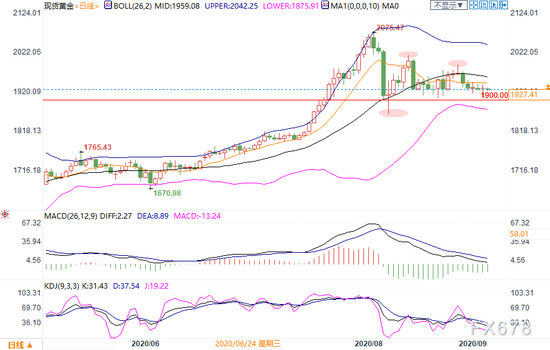  （现货黄金日线图）