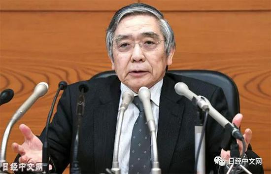 日本银行总裁黑田东彦3月15日举行记者会(日本银行总部)