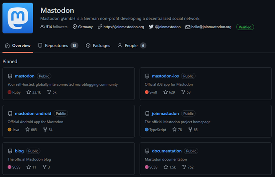 Mastodon 开源项目   图片来源：GitHub
