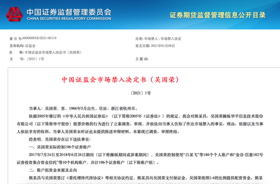 牛散不牛、处罚落地 控制196个证券账户操纵华平股份亏超3亿