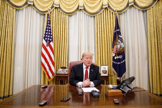 1月31日，特朗普接受《纽约时报》专访&nbsp; 图源：《纽约时报》