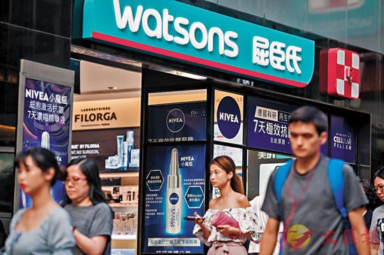 ■屈臣氏在亚洲及欧洲24个国家及地区合共拥有1.45万间零售店。资料图片