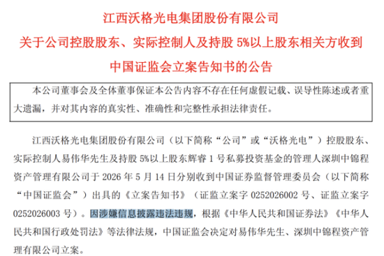 新业务持续“烧钱”，沃格光电上半年亏损加剧，监管风波不断
