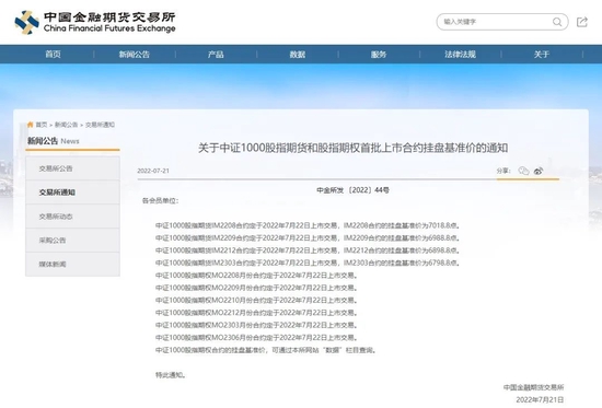 “中证1000股指期货、期权挂牌交易！期货门槛140万元，期权门槛70万元