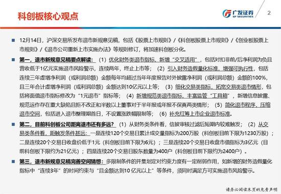 广发策略：科创板 离退市触发还有多远？