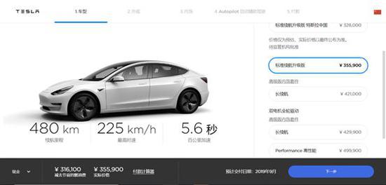 ▲ 特斯拉中国Model 3预订页面