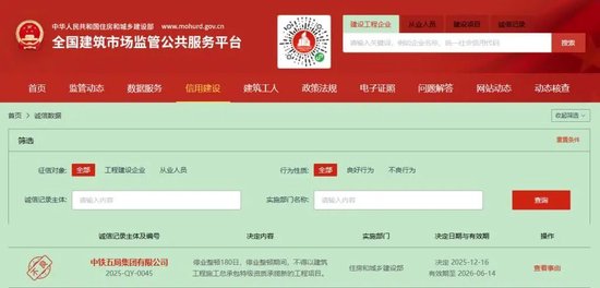 中铁五局被停业整顿180日