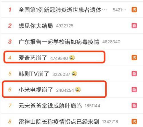 爱奇艺崩了、小米电视也崩了 “炸”出背后深度