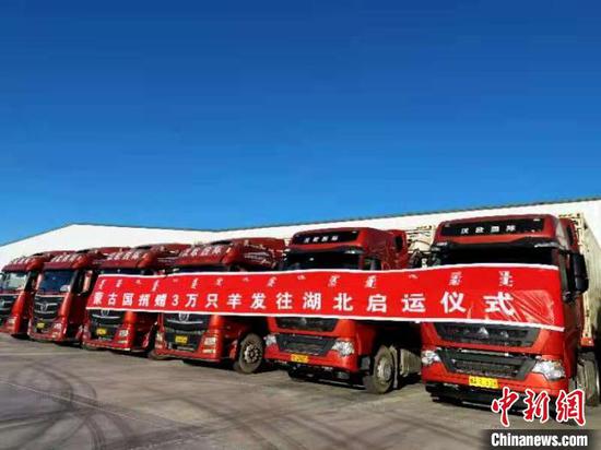     图为整装待发的运输车。 张晓琴 摄