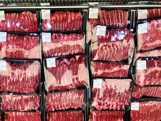 ▲ 山姆超市里售卖的牛肉。
