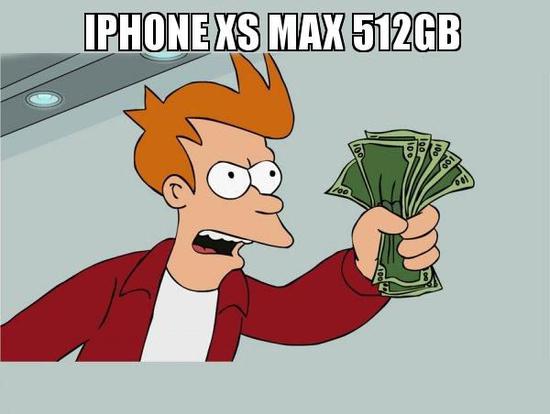 iPhone XS Max 512G 国行版售价人民币12799元